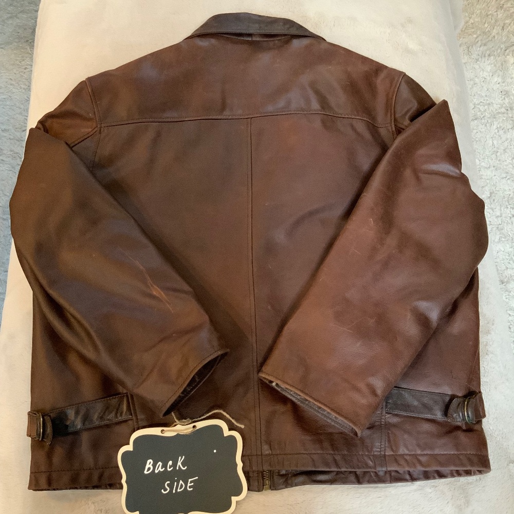 Wilson’s Brown L Leather Vintage Jacket Thinsulate removable liner Classic Y2K - Picture 11 of 12